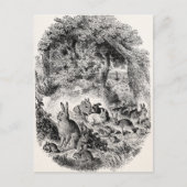  Bunny Rabbits 1800s Bunnies Rabbit Briefkaart (Voorkant)