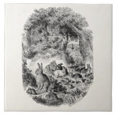  Bunny Rabbits 1800s Bunnies Rabbit Tegeltje (Voorkant)
