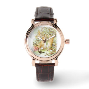 Bunny Rabbits: Blackberry Picking (Beatrix Potter) Horloge