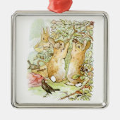 Bunny Rabbits: Blackberry Picking (Beatrix Potter) Metalen Ornament (Voorkant)