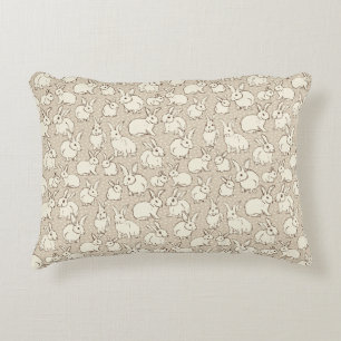 Bunny Rabbits Bonanza - patroon. Accent Kussen