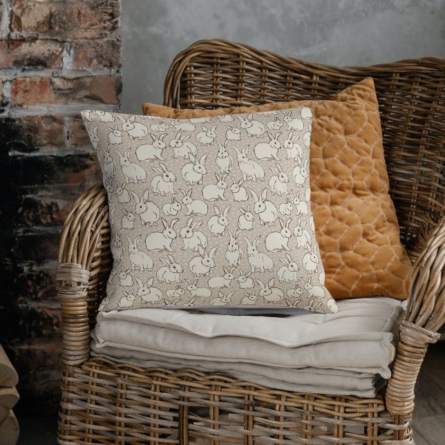 Bunny Rabbits Bonanza - patroon. Kussen (Creator heeft geüpload)