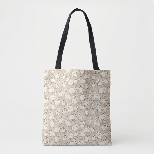 Bunny Rabbits Bonanza - patroon. Tote Bag (Voorkant)