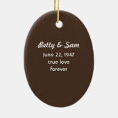 Bunny Rabbits Bride en Groom Wedding Custom Keramisch Ornament (Achterkant)