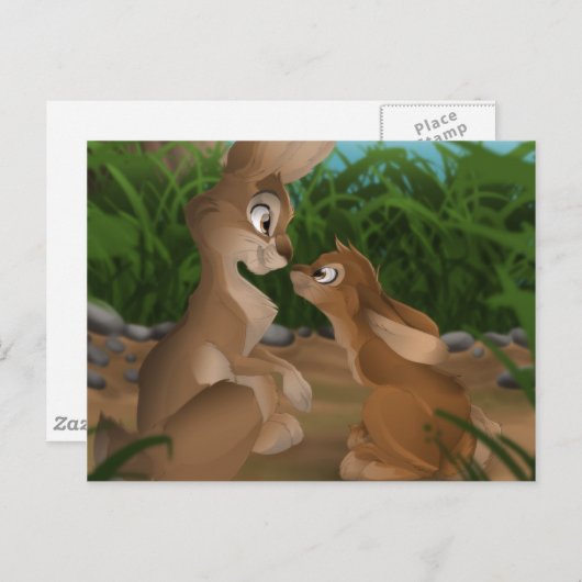 Bunny Rabbits Briefkaart (Voorkant / Achterkant)