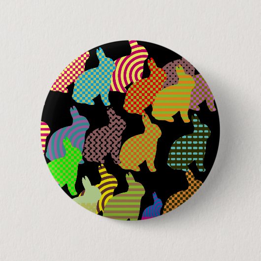 Bunny Rabbits Button Badge (Voorkant)