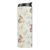 Bunny Rabbits Daisy Flowers Thermosbeker (Gedraaid links)