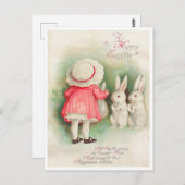  Bunny Rabbits Easter Greeting Briefkaart (Voorkant / Achterkant)