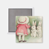 Bunny Rabbits Easter Greeting Magneet (Voorkant / Achterkant)