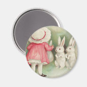 Bunny Rabbits Easter Greeting Magneet (Voorkant / Achterkant)