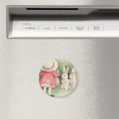 Bunny Rabbits Easter Greeting Magneet (Insitu (Vaatwasser))