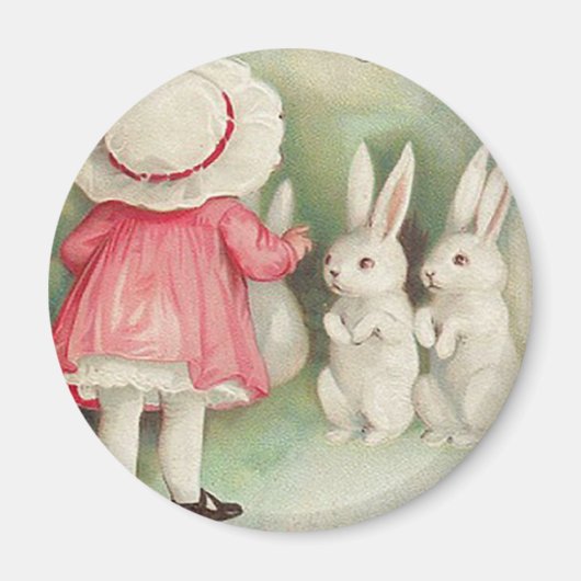Bunny Rabbits Easter Greeting Magneet (Voorkant)