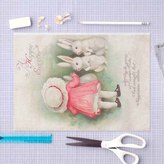 Bunny Rabbits Easter Greeting Tissuepapier (Craft)