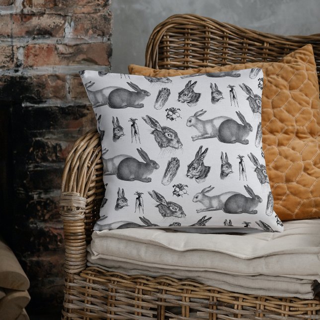  Bunny Rabbits en Tuingroenten Kussen (Creator heeft geüpload)