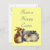 Bunny Rabbits Feestdagenkaart (Voorkant / Achterkant)