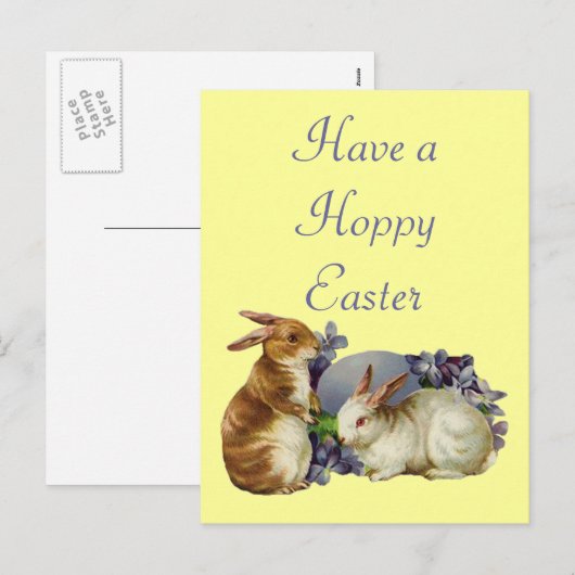  Bunny Rabbits Feestdagenkaart (Voorkant / Achterkant)