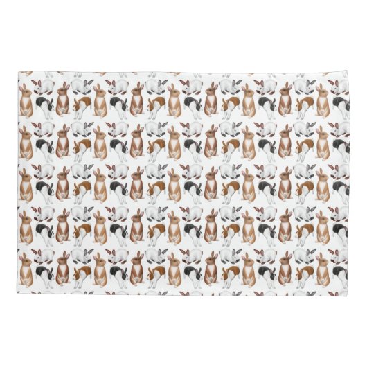 Bunny Rabbits Galore Pillowcase Kussensloop (Achterkant)