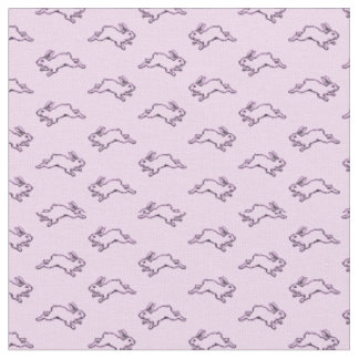  Bunny Rabbits geïllustreerd CUSTOM BG COLOR Stof