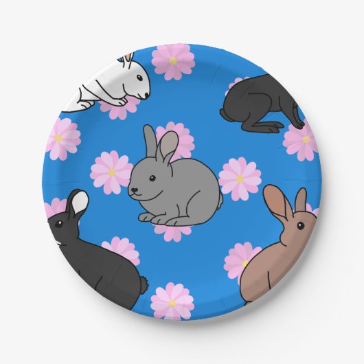 Bunny Rabbits Papieren Bordje (Voorkant)
