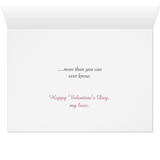 Bunny Rabbits Pink Wreath Romantic Valentijn (Binenzijde Horizontaal (Onderkant))