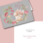 Bunny Rabbits Pink Wreath Romantic Valentijn