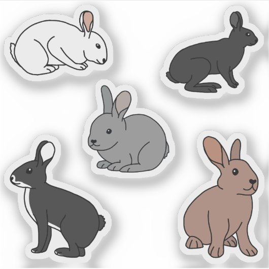Bunny Rabbits Sticker (Voorkant)