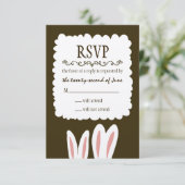 Bunny Rabbits Wedding RSVP (Staand voorkant)