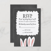 Bunny Rabbits Wedding RSVP (Voorkant / Achterkant)