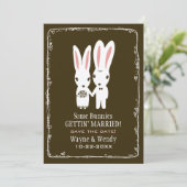 Bunny Rabbits Wedding Save the Date Announounding (Staand voorkant)