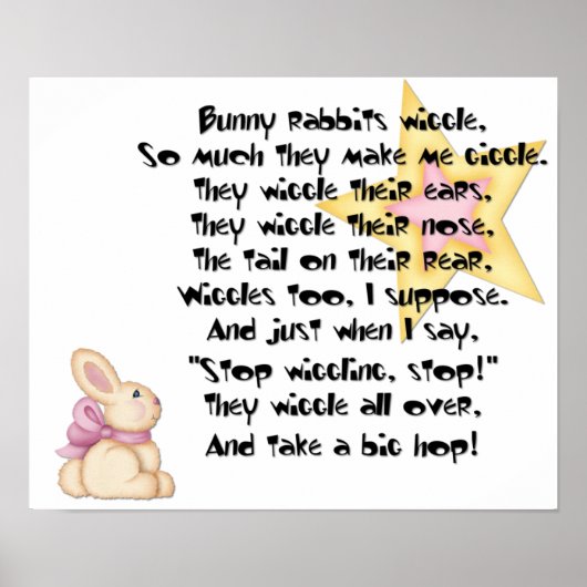 Bunny Rabbits Wiggle Print (Voorkant)