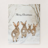 Bunny Rabbits Woods Christmas Legpuzzel (Verticaal)