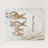 Bunny Rabbits Woods Christmas Legpuzzel (Horizontaal)