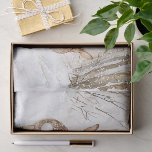 Bunny Rabbits Woods Christmas Tissuepapier (Geschenk)