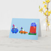 Bunny Race Cars #1 Kaart (Gele Bloem)