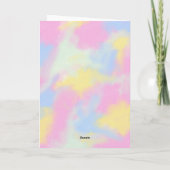 Bunny Rainbow with glitter Happy Easter  Feestdagen Kaart (Achterkant)