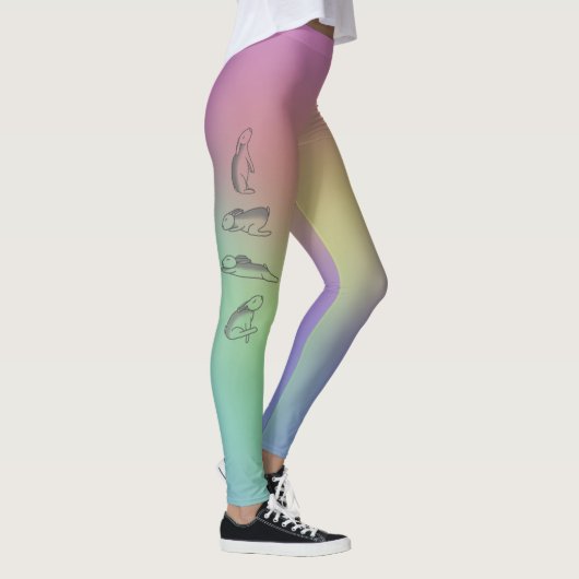 Bunny Rainbow Yoga Pants Leggings (Rechts)