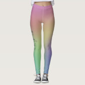 Bunny Rainbow Yoga Pants Leggings (Voorkant)