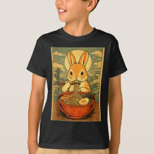Bunny Ramen Japanse Grafische T-shirts Voor Mannen