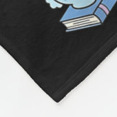 Bunny reading books easter day librarian teacher fleece deken (Hoek)