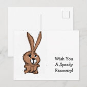 Bunny Recovery Card Briefkaart (Voorkant / Achterkant)