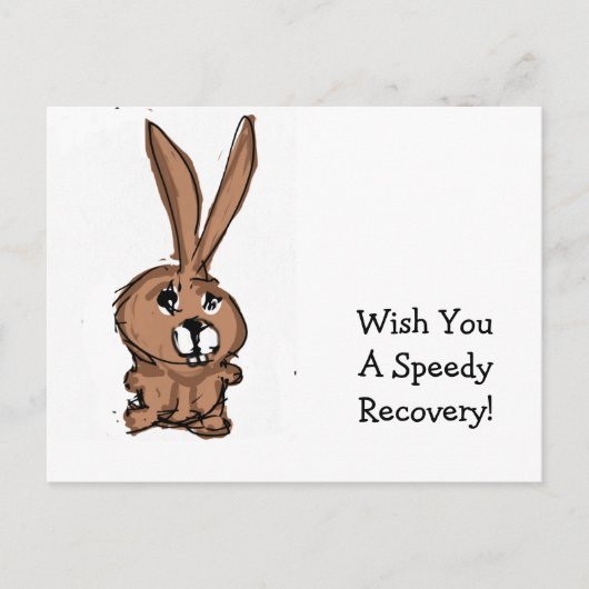 Bunny Recovery Card Briefkaart (Voorkant)