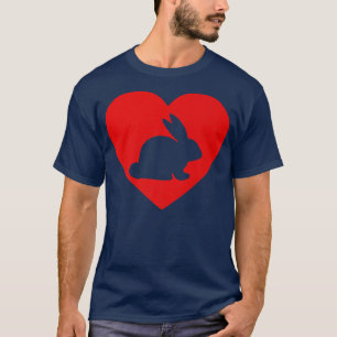  Bunny Red Heart Dierenvriend Valentijns Da T-shirt