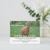 bunny referrals onroerend goed easter aankondigingskaart (Staand voorkant)