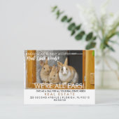 bunny referrals onroerend goed easter aankondigingskaart (Staand voorkant)