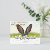 bunny referrals onroerend goed easter aankondigingskaart (Staand voorkant)