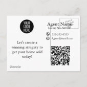 bunny referrals onroerend goed easter aankondigingskaart (Achterkant)