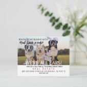 bunny referrals onroerend goed easter aankondigingskaart (Staand voorkant)