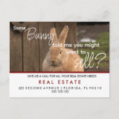 bunny referrals onroerend goed easter aankondigingskaart (Voorkant)