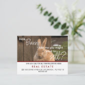 bunny referrals onroerend goed easter aankondigingskaart (Staand voorkant)