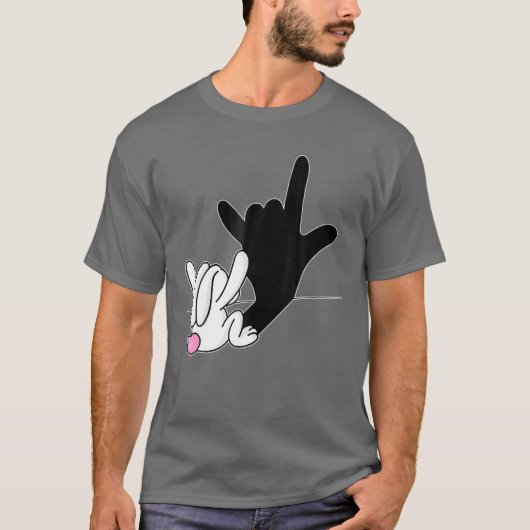 Bunny Reflection ik hou van je handgebarentaal ASL T-shirt (Voorkant)